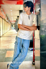 Prada White Casual Half-Sleeve T-Shirt