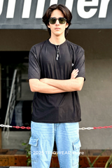 Prada Black Casual Half-Sleeve T-Shirt