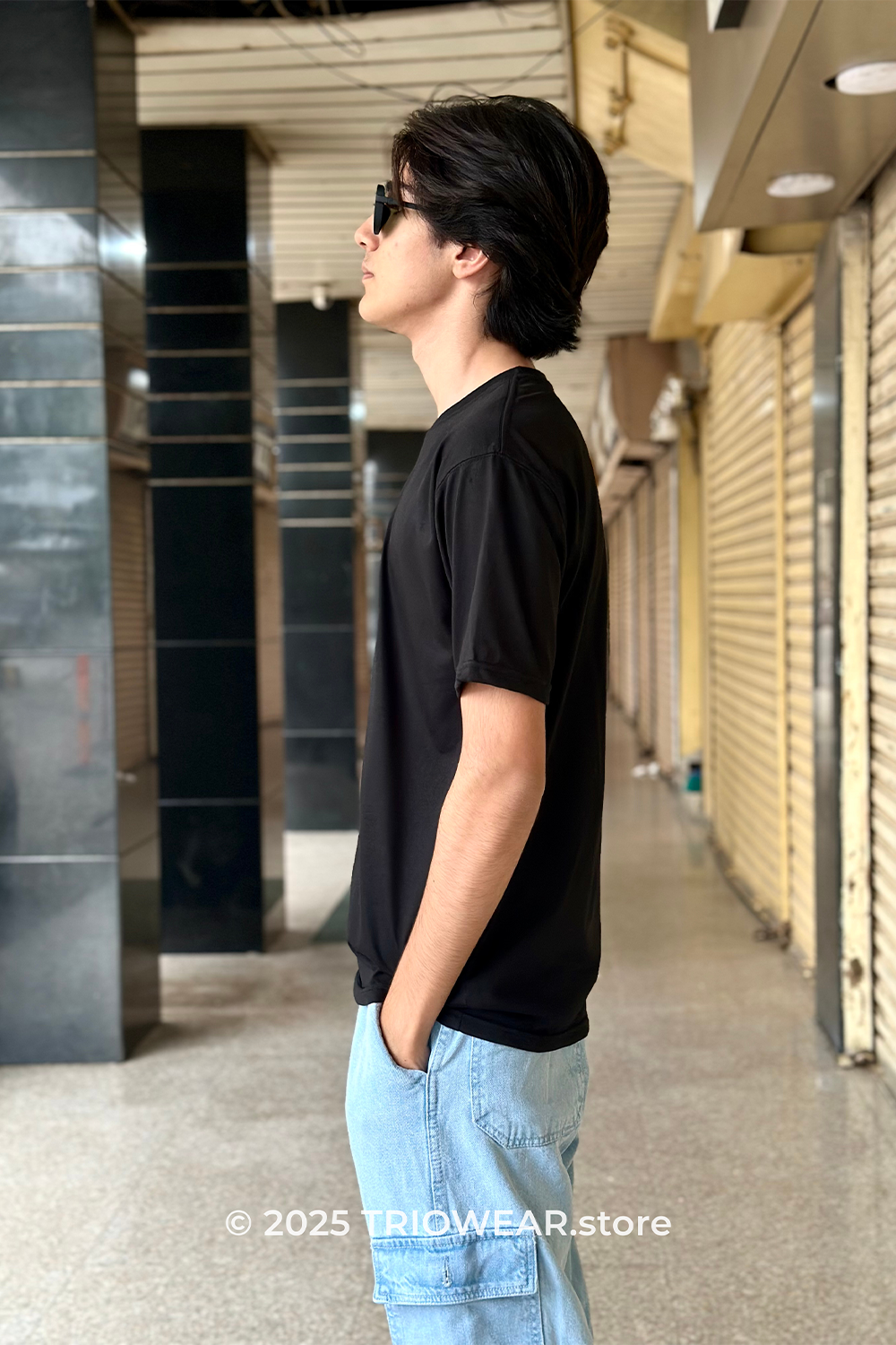 PHILIPPE ITALIA Graphic Black T-Shirt