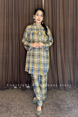 Blue & Mustard Checkered 2-Piece Suit